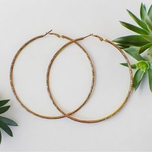 Memphis gold plated hoop earrings large jumbo